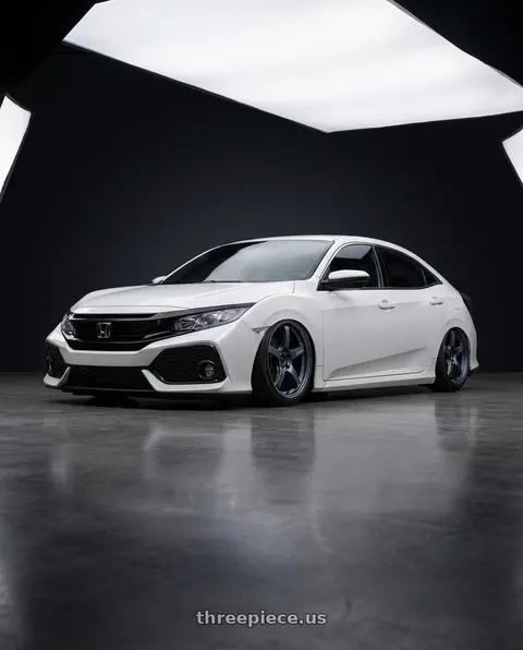 2024 Honda Civic with Gram Lights 57CR 5x114.3 19x8.5+45 Gunblue II wheels