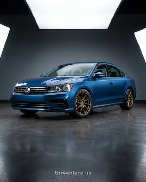 2022 Volkswagen Passat R-Line with Aodhan AH09 5x112 18x9.5 +35 Matte Bronze wheels
