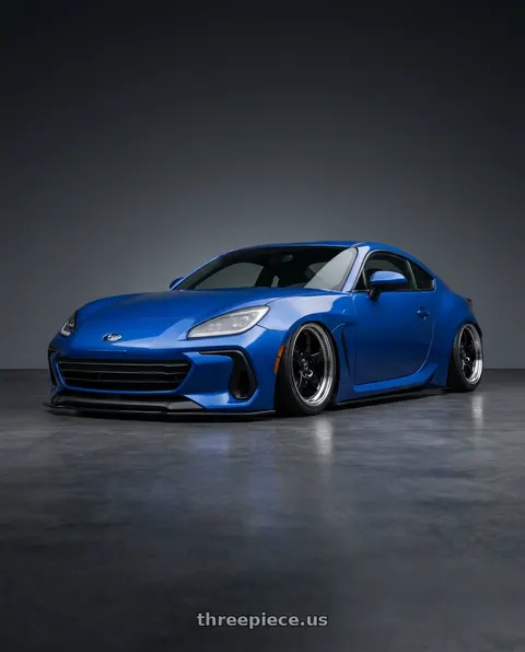 2024 Subaru BRZ with Forgestar D5 Drag 5x114.3 18x10 +22 Gloss Black Machined wheels