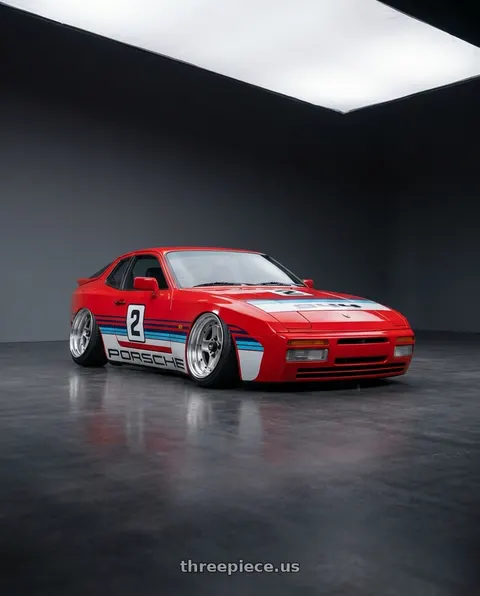 1989 Porsche 944 Turbo with Work Equip 40 4x100 15x13 -6 o disk Brut Silver wheels