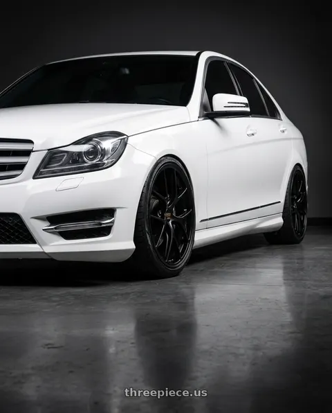 2012 Mercedes-Benz C250 with BBS RI-D 5x112 20x9.5 +10 Matte Black wheels