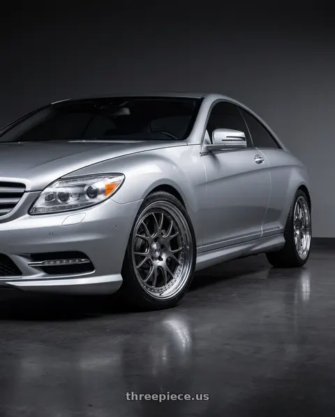 2010 Mercedes-Benz CL550 with SSR Professor MS3 5x112 20x9.5+43 SL Disk Titan Silver wheels