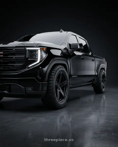 2026 GMC Sierra 1500 with OEP 162B 5X115 20x9.5 +15 Gloss Black wheels