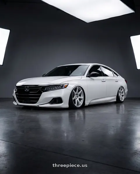 2022 Honda Accord Sport with Kansei K11S Tandem 5x114.3 19x9.5 22 Hyper Silver wheels