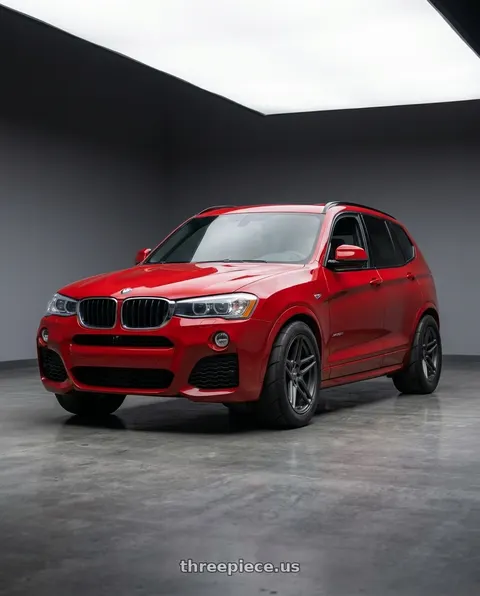 2017 BMW X3 with ESR Wheels FORGETECH SERIES RF15 5x120 18x10.5 +22 Matte Graphite wheels