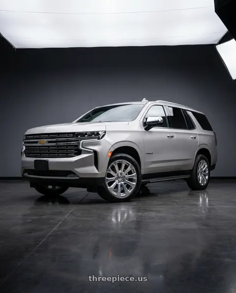 2021 Chevrolet Tahoe with Vision Off-Road 412 Rocker 6x139.7 20x10-25 Chrome wheels