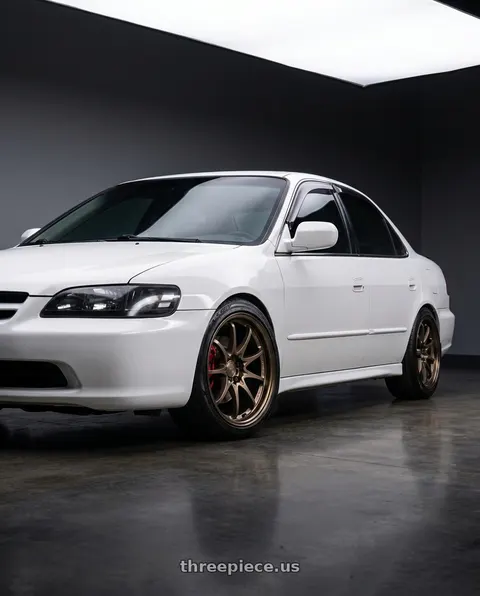 2001 Honda Accord with Volk Racing CE28N-PLUS 4x100 17x8+34 Shining Bronze Metal wheels