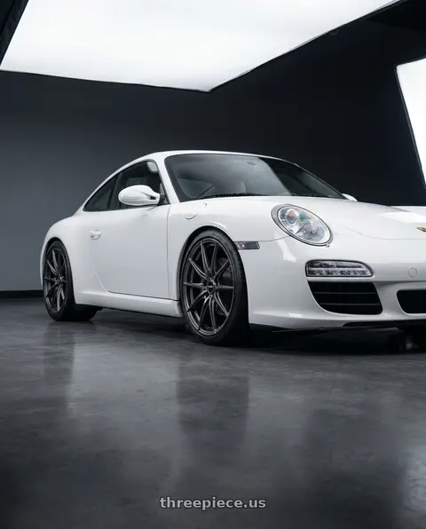 2010 Porsche 911 Carrera with Enkei DRACO 5x112 18x8.0+45 Anthracite wheels