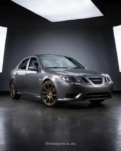 2011 Saab 9-3 with 1AV ZX14 5x110 18x8.5 +38 Bronze wheels