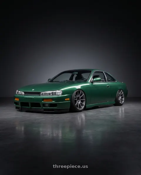 1995 Nissan 240SX with Ssr Gtx01 5x114.3 18x9.5+15  DARK SILVER wheels