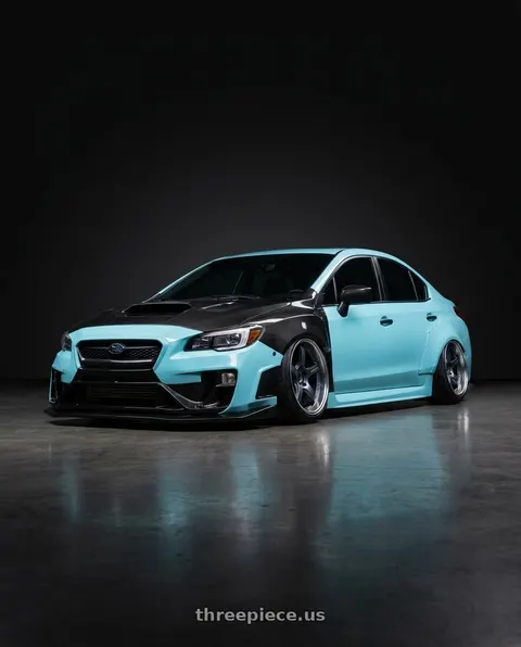2015 Subaru WRX with Gram Lights 57CR 5x114.3 15x8+35 Gunblue II wheels