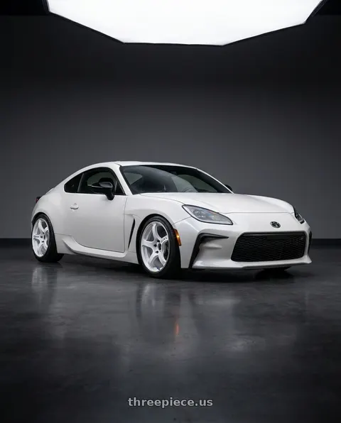 2026 Toyota GR86 with Advan Racing TC4 5x100 18x8.5 +45 RACING WHITE METALLIC & RING wheels