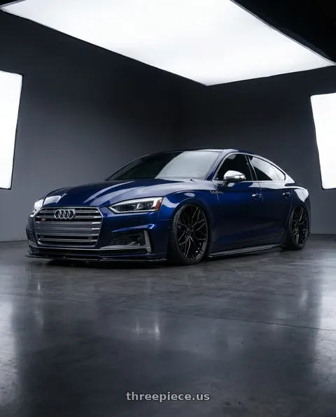 2014 Audi S5 with Avant Garde Wheels M520R 5X112 20x10 +25 Gloss Black wheels