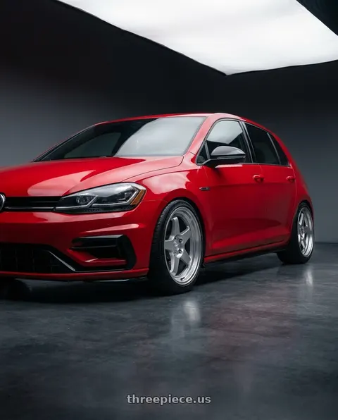 2019 Volkswagen Golf R with ESR Wheels CR SERIES CR5 5x100 18x10.5 +22 Hyper Silver wheels