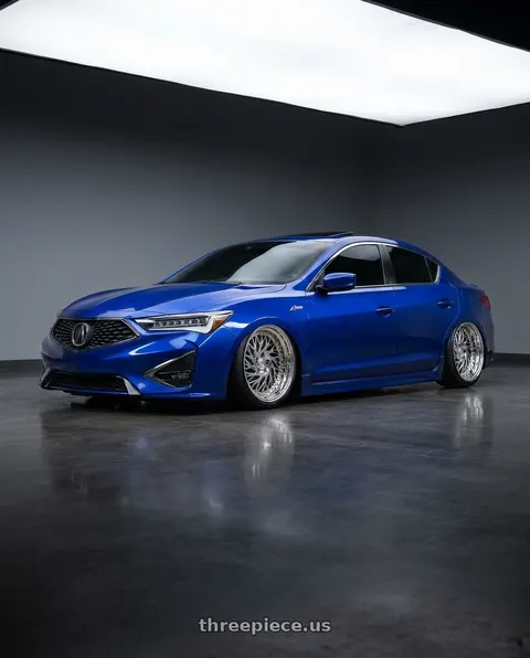 2021 Acura ILX with Aodhan DS03 5x114.3 18x9.5 +30 Vacuum Chrome w/Gold Rivets wheels