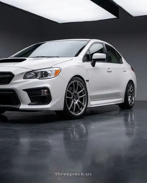 2021 Subaru WRX with Work Emotion Cr Kiwami 5x114.3 18x9.5 +38 Gt Silver wheels