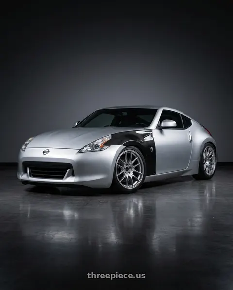 2010 Nissan 370Z Touring with Enkei GTC02 5x114.3 18x8+35 Hyper Silver wheels