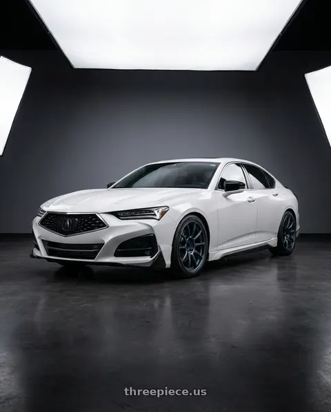 2022 Acura TLX with Volk Racing ZE40 5x120 19x8.5 +35 MATTE BLUE GUNMETAL wheels