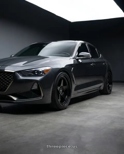 2019 Genesis G70 with ESR Wheels CR SERIES CR5 5x105 19x10 +25 Gloss Black wheels