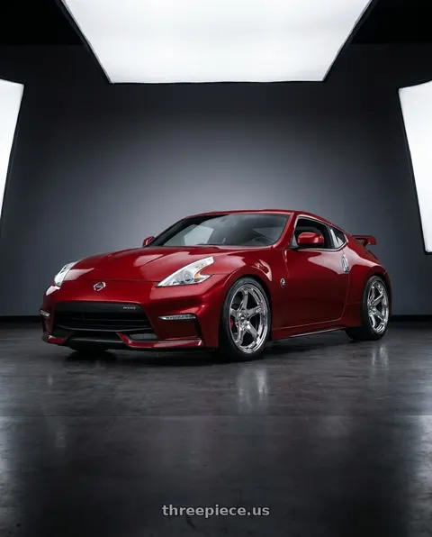 2015 Nissan 370Z with ESR Wheels APX6 5x114.3 19x9.5 +22 Vacuum Chrome wheels