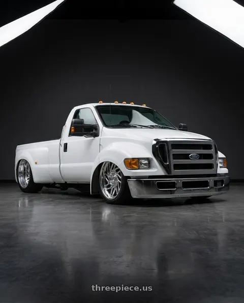 2016 Ford f750 with Carolina Forged Asheville 5x135 24x14 -74 High Polish wheels