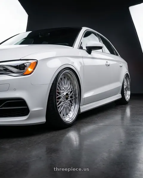2015 Audi S3 with BBS Super 5x112 19x10 +40 Diamond Silver wheels