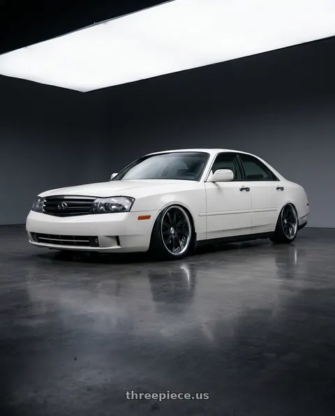 2003 INFINITI M45 with Work Equip E10 5x108 20x10+-32 o disk Black Anodized wheels