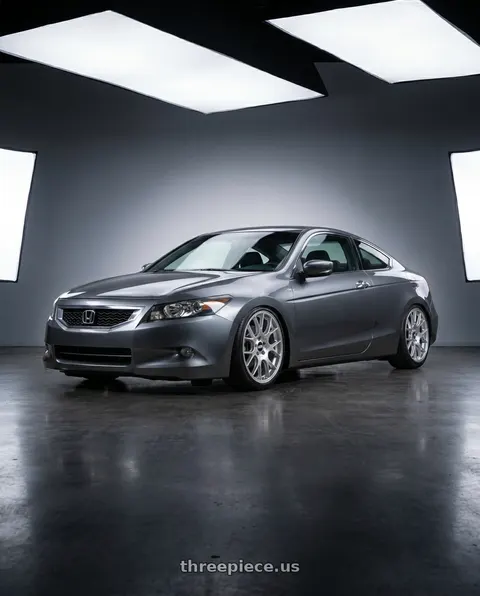 2010 Honda Accord with BBS CH-R 5x112 18x8.5 +47 Brilliant Silver Polished Rim Protector wheels