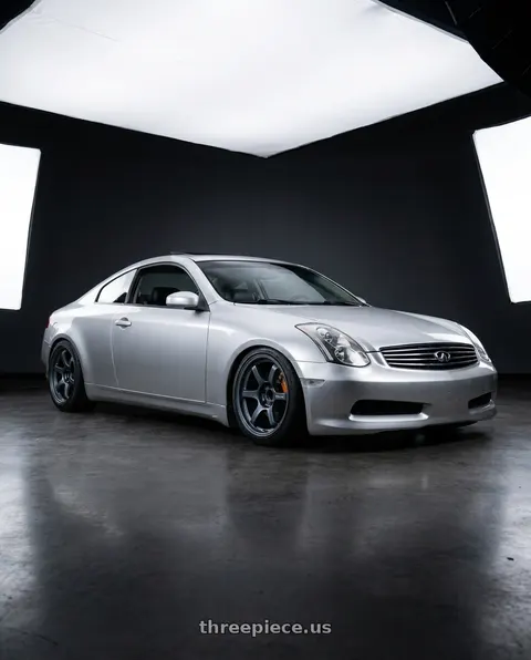 2005 INFINITI G35 with Gram Lights 57DR 5x114.3 18x9.5+12 Gunblue II wheels
