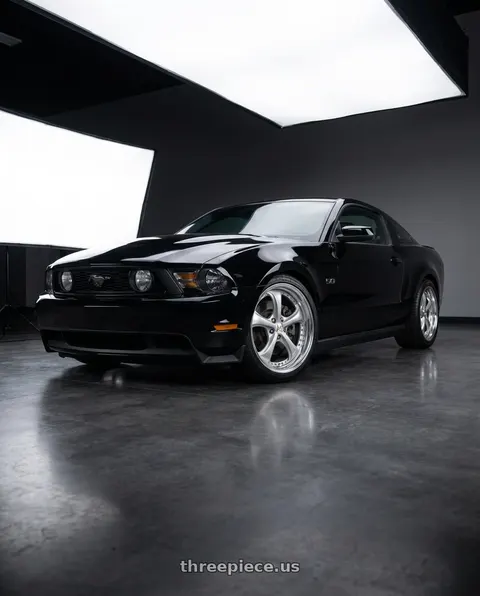 2011 Ford Mustang GT with Work Wheels VS-KF 5x114.3 19x9.5+35 Light Grey Silver L Disk STEP RIM wheels