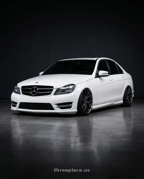 2012 Mercedes-Benz C250 with BBS RI-D 5x114.3 20x11 +15 Diamond Black wheels