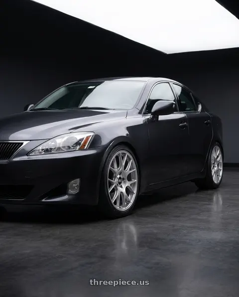 2009 Lexus IS350 with BBS CH-R 5x114.3 19x8 +38 Brilliant Silver Polished Rim Protector wheels