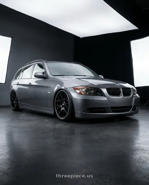 2006 Bmw e91 with BBS CH-R 5x130 19x12 +45 Satin Black Polished Rim Protector wheels