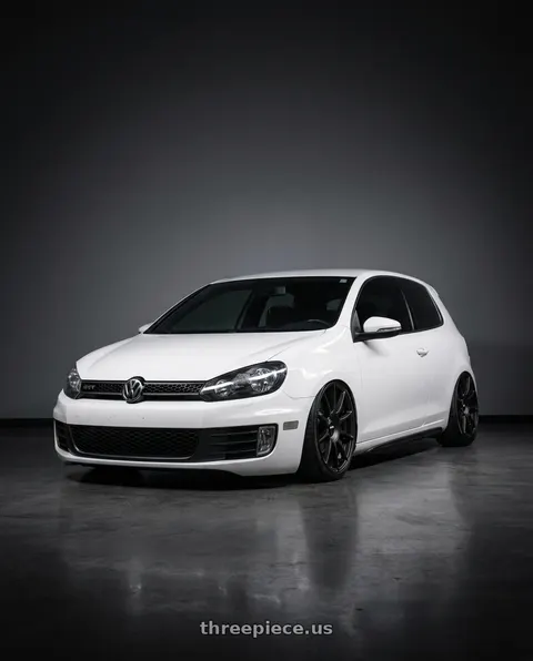 2012 Volkswagen GTI with Rotiform DTM 5x112 19x8.5 +35 Satin Black wheels