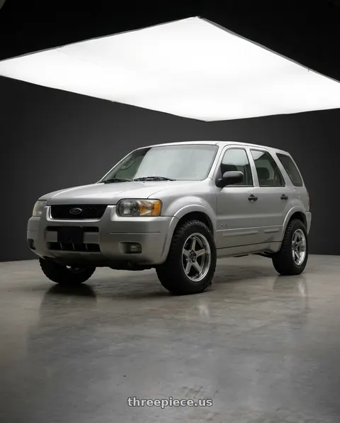 2001 Ford Escape with F1R FC5 5x114 18x8.5 +38 Hyper Black/Polish Lip wheels