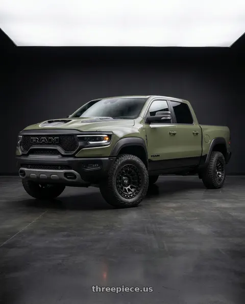 2025 Ram 1500 RHO with Black Rhino BARRAGE 5X127 17X8.5 -10 MATTE BLACK wheels