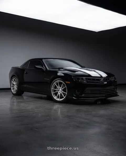 2015 Chevrolet Camaro SS with Rohana RFX2 5x120 20x10+40 Brushed Titanium wheels