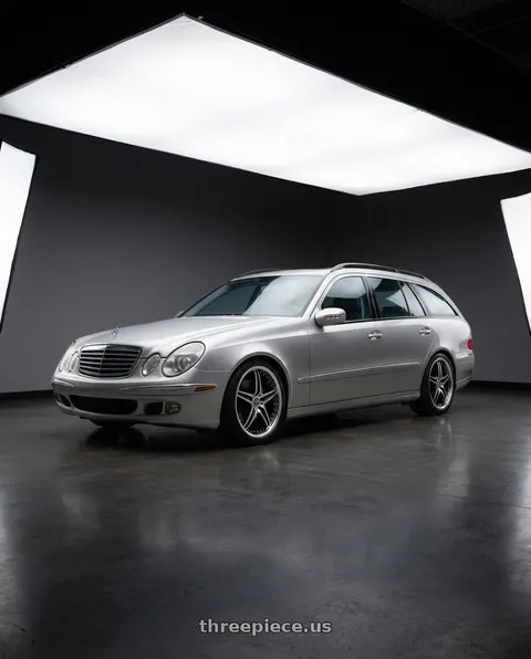 2004 Mercedes-Benz E320 with Motegi MR107 D5S 5X112 18X8 +42 GLOSS BLACK MACHINED wheels