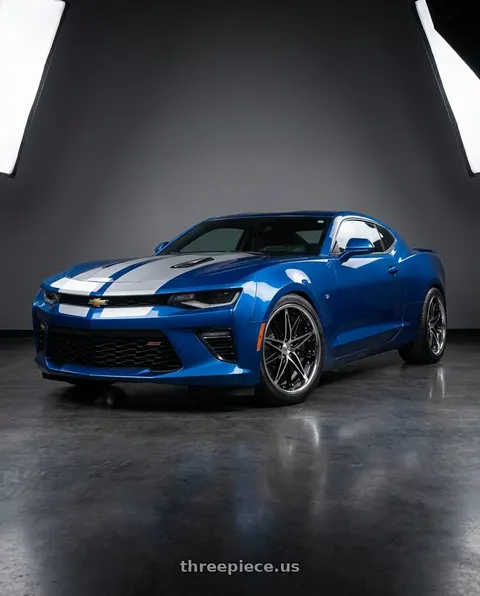 2016 Chevrolet Camaro SS with Work Schwert Sg1 5x120 20x9.5+30 A Disk Black Cut Clear wheels