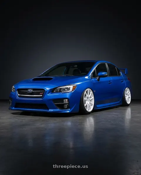 2018 Subaru WRX STI with Advan RCIII 5x114.3 18x8.5+38 White wheels