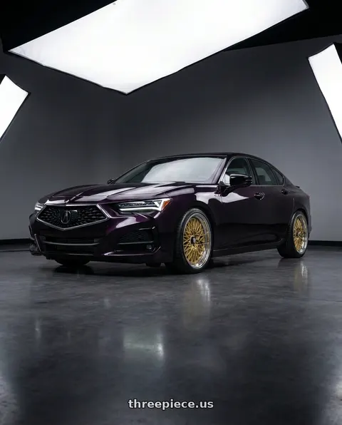 2021 Acura TLX SH-AWD with SSR Formula MESH 5x120 18X7.5+43 SL Disk Fm Gold wheels
