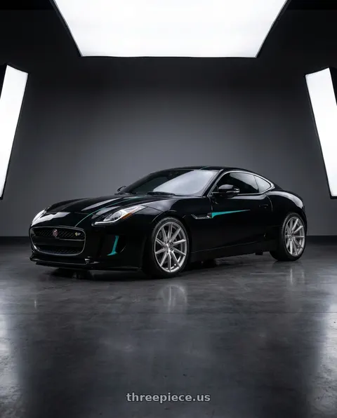 2017 Jaguar F-Type with Rohana RFX2 5x108 20x9+40 Brushed Titanium wheels