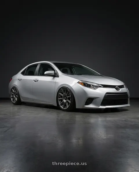 2016 Toyota Corolla with Rotiform 795 5x114.3 22x9 +38 MATTE ANTHRACITE wheels