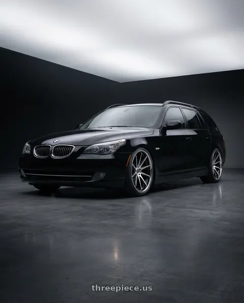 2010 BMW 535i xDrive with Rohana RFC10 5x112 20x9+25 Machine Black/Chrome Lip wheels