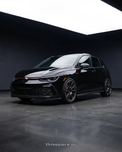 2026 Volkswagen GTI Autobahn with Advan Racing RSIII 5x112 18x8.5 +45 RACING HYPER BLACK & RING wheels