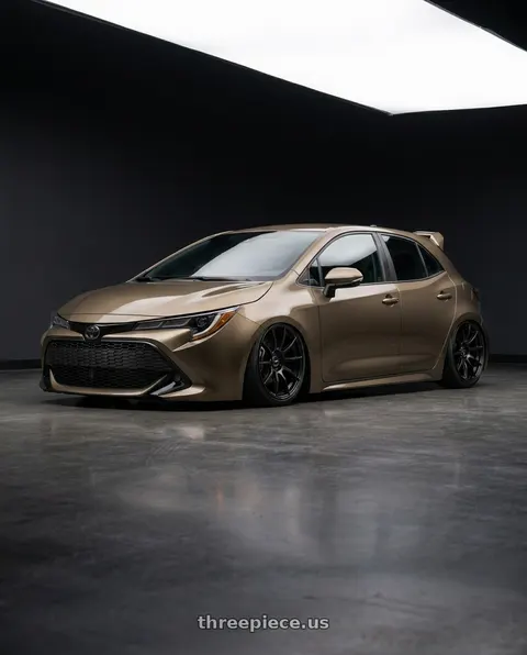 2019 Toyota Corolla with Enkei TS9 5x100 17x8+45 Black Paint wheels