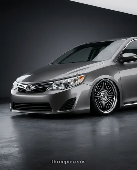 2012 Toyota Camry with Work Emitz Black Polish 5x114.3 19x7.5 +18 wheels