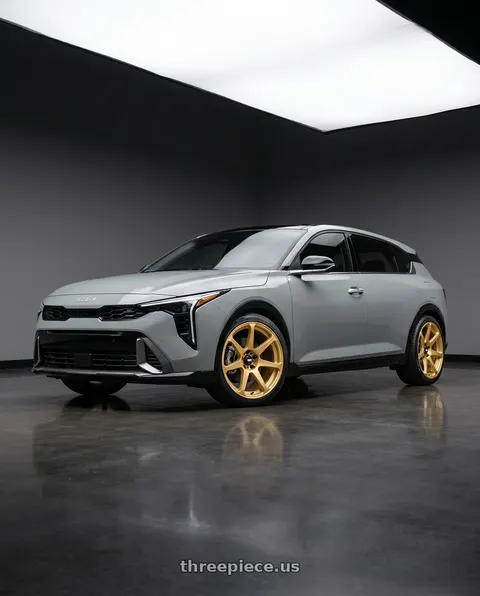 2026 Kia K4 GT-Line with Motegi MR154 BATTLE 5X114.3 18X8 +43 GOLD wheels