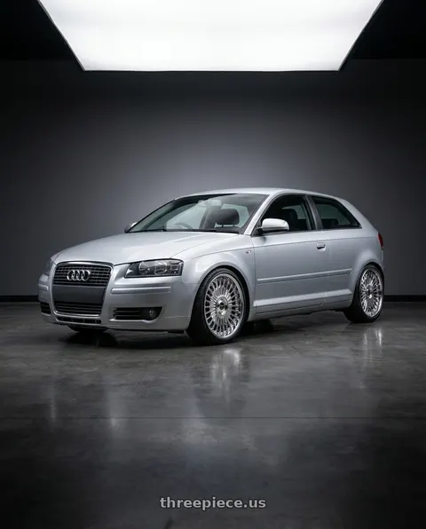 2008 Audi A3 with Work Emitz Chrome 5x114.3 19x8.0 +22 wheels