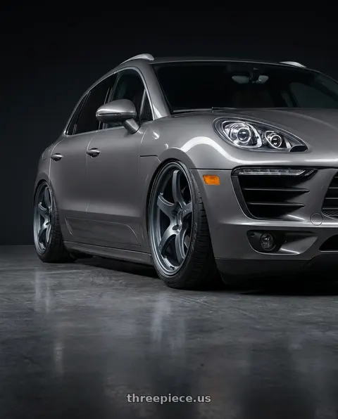 2015 Porsche Macan Turbo with Gram Lights 57CR 5x112 19x10.5+35 Gunblue II wheels